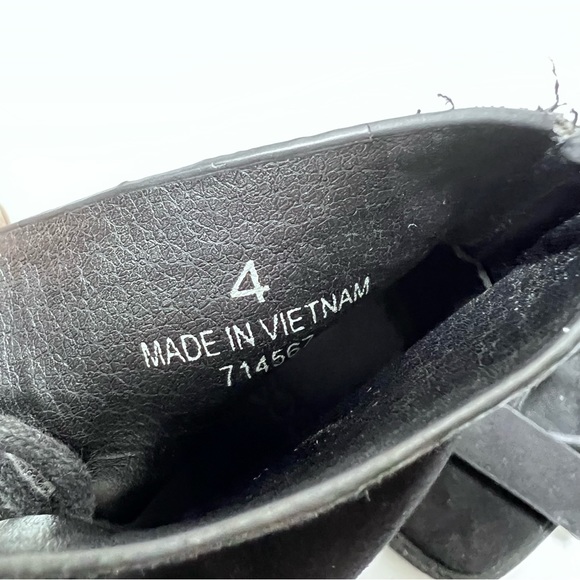 ASOS Black Faux Suede Lace Up Peep Toe Block Heels Size 6 - Picture 11 of 14